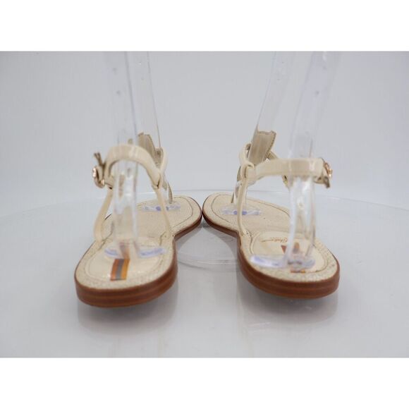Sam Edelman Women Gigi Patent Slingback Thong Sandals Size 9.5M Ivory Flats - Picture 9 of 10